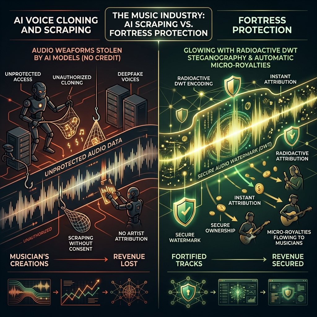 Fortress DWT Radioactivity vs AI Audio Scraping