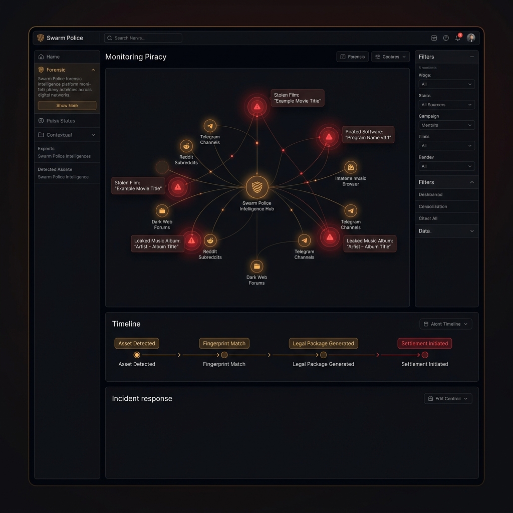 Swarm Police network intelligence dashboard