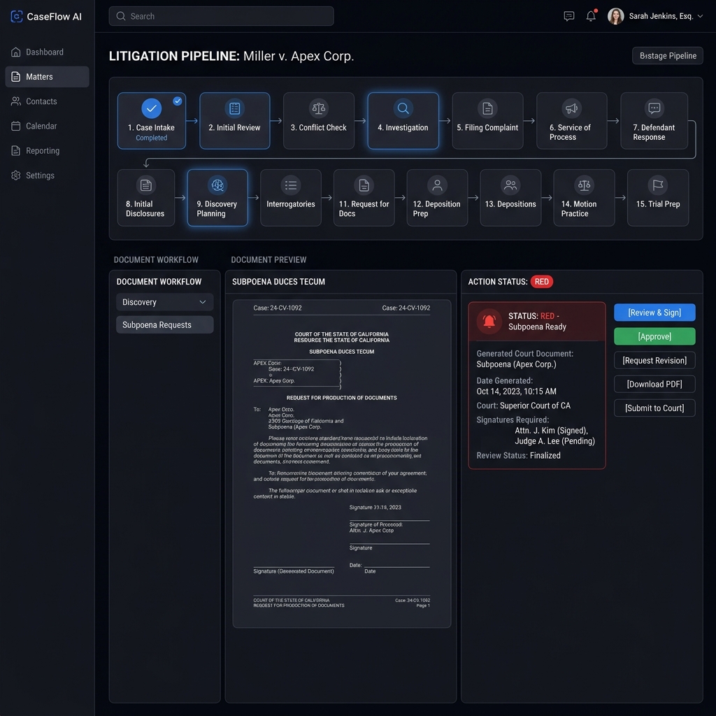 AI Legal Warfare Engine dashboard