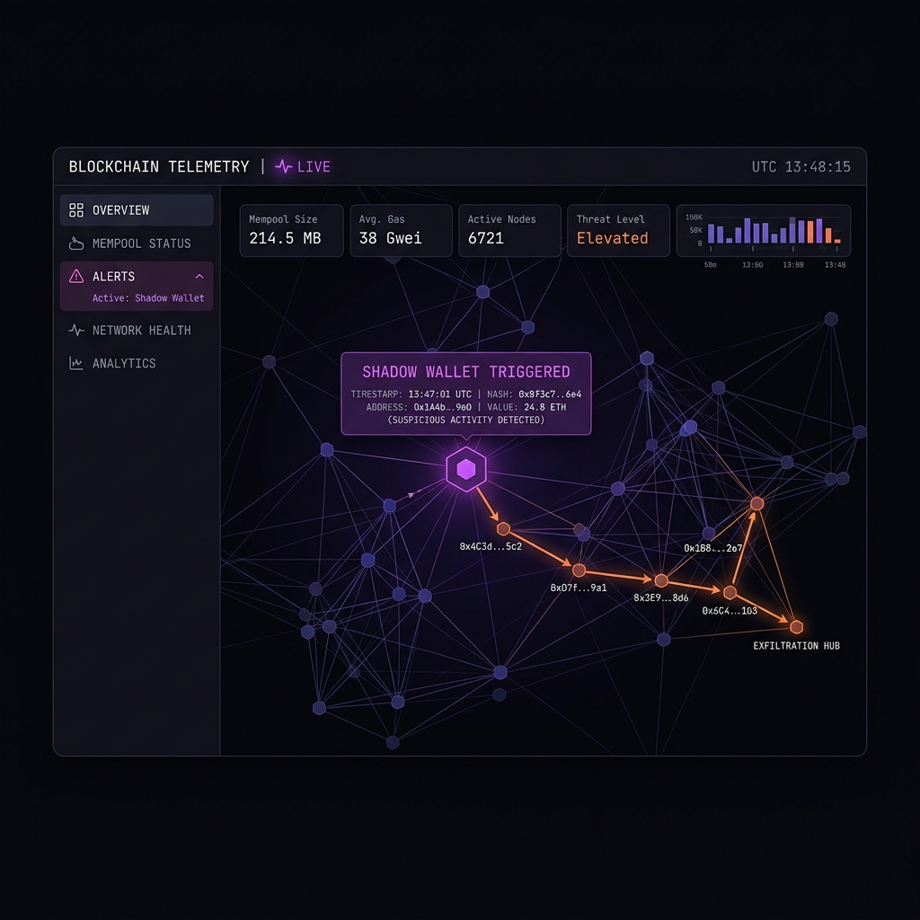 Shadow Wallet dashboard